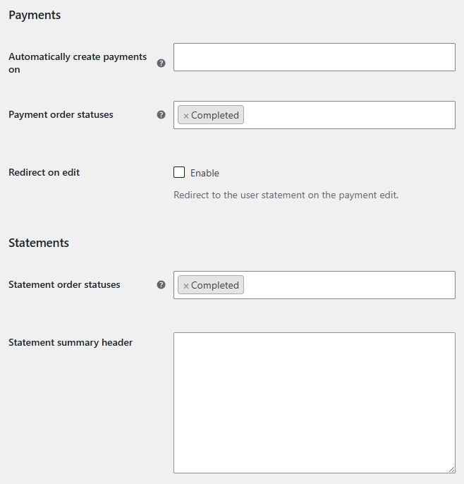 WooCommerce Accounts Receivable - Plugin Settings