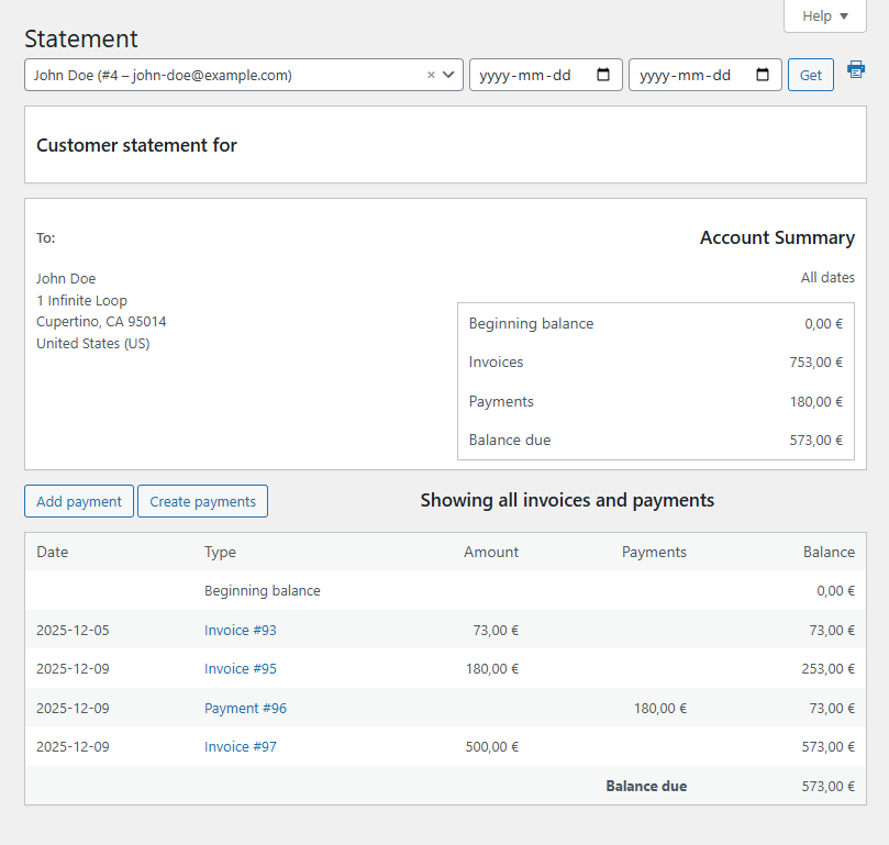 WooCommerce Accounts Receivable