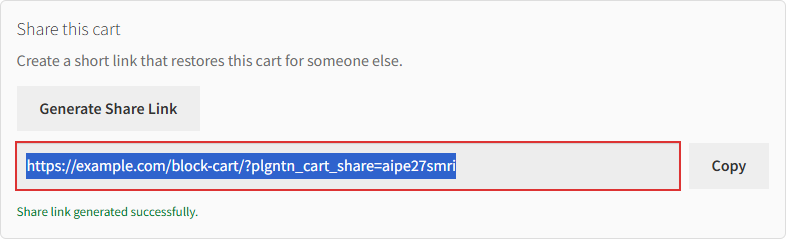 WooCommerce Cart Share Links