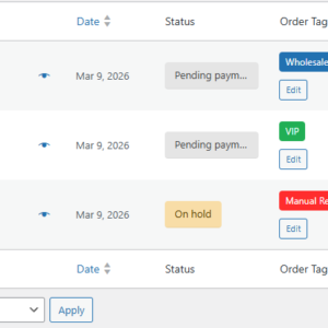 WooCommerce Order Tags