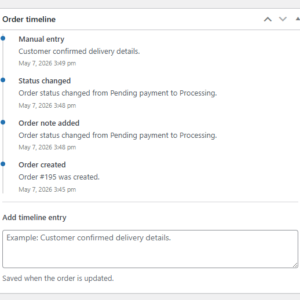 WooCommerce Order Timeline
