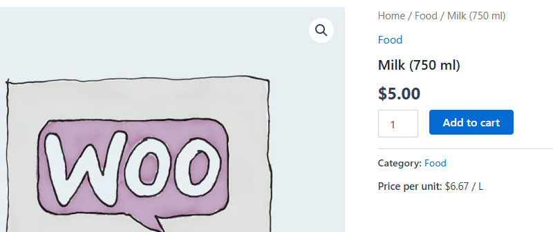 WooCommerce Price per Unit Display