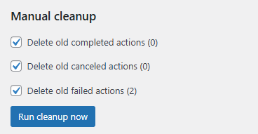 WooCommerce Smart Action Scheduler Management - Manual cleanup